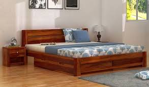 Queen Size Wooden Bed 57