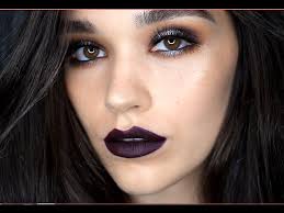 dark eyes dark lips makeup tutorial