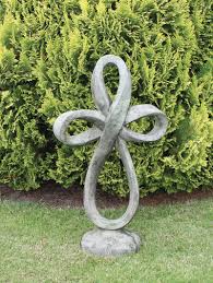 celtic cross cast stone sculpture h61cm