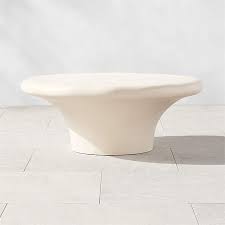 Pompeo Round Ivory Cast Resin Outdoor