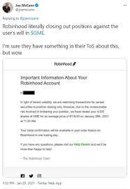 See contact information and details about stock trader. Robinhood Ceo Defends Selling Users Gamestop Shares Without Permission Daily Mail Online