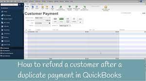 duplicate payment in quickbooks