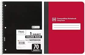 mead spiral 1 subject notebook or tru
