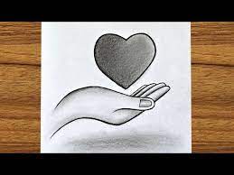 pencil drawing of hand with