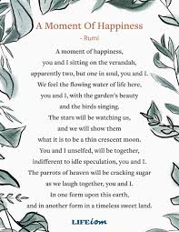 a moment of happiness love poem by rumi