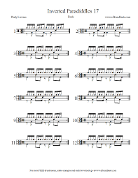 Inverted Patterns Lesson 17 Has 12 Beats Paradiddles