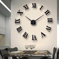 Large Home Wall Clock 3d Diy Clock
