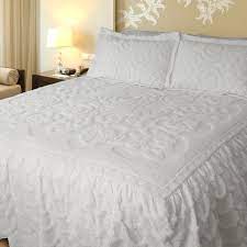 white chenille bedspread king size