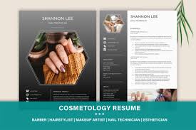nail artist resume graphic by stanin