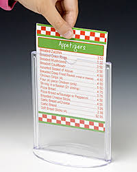 Table Tent Sign Holders Clear Acrylic Displays For Restaurants