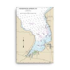 Henderson Harbor New York Lake Ontario Nautical Chart Canvas