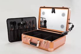 makeup artist case with led mirror