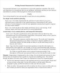    Graduate School Personal Statement Examples   Free   Premium     Personal Statement Structure Personal statements for graduate schools For those who have already  graduated from undergraduate courses or will    