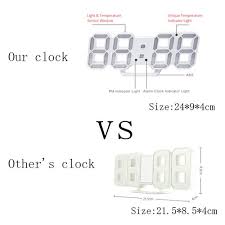 3d Led Alarm Clock Modern Digital Wall