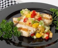 grilled swordfish with melon salsa