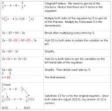 Solving Algebra Equations With