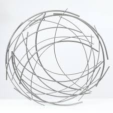 luxenhome metal abstract sticks round