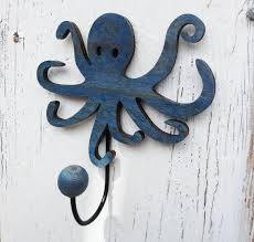 Custom Wooden Octopus Wall Hook