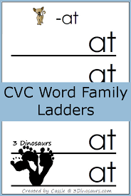 Sight words snakes & ladders is a twist on the classic chutes & ladders board game, incorporating some reading. Cvc Word Family Ladder Printables Short Vowel Sounds 3 Dinosaurs
