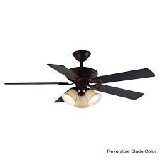 Hampton Bay Campbell 52 In Led Indoor Mediterranean Bronze Ceiling Fan With Light Kit And Remote Control 41350 The Home Depot