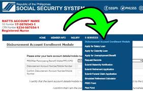 enroll bank account in sss