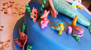Simple girls cake for 18th birthday: The Little Mermaid Girls Birthday Cake Youtube