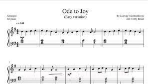 Ode to joy is one of beethoven's most recognized and beloved melodies. Download Ode To Joy Sheet Music Easy Variation