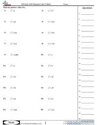 Algebra Worksheets Free