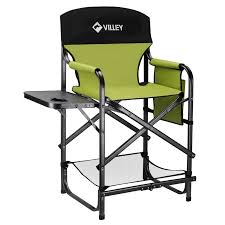 villey tall directors chair folding cing chairs makeup artist chair with fo