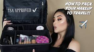 what s in my carry on makeup bag how to