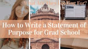 how to write a statement of purpose for