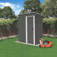 3x5ft Metal Garden Shed Pent Roof Small