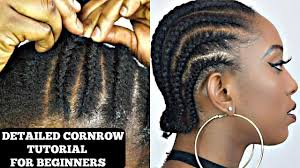 Short braid styles for black hair tied upwards. How To Cornrow Your Own Short Natural Hair Tutorial Youtube