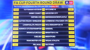 Here's the fa cup fourth round draw in full… Fa Cup 4th Round Draw 2017 Quick View Youtube