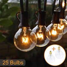 25ft 7 5m G40 Bulbs String Waterproof