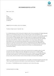 Printable Letter Of Recommendation For Graduate School