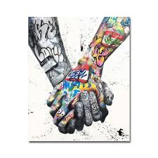 creative hand in hand multicolor