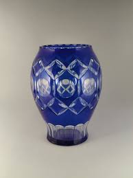 Bohemian Czech Art Deco Cobalt Blue