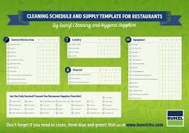 cleaning schedule and supply template