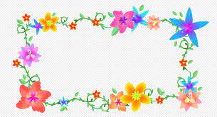 flower border png images with