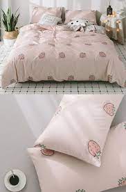 Pink Bedding Set Cute Duvet Bedding Set