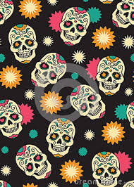 mexican sugar skull wallpaper seamless