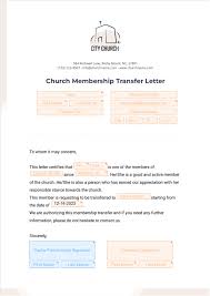 church membership transfer letter
