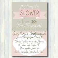 Champagne Brunch Bridal Shower Invitation Wording In 2019