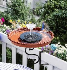 Solar Bird Bath Fountains Deck Mounted