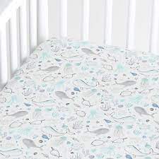 Organic Cotton Sea Baby Crib Fitted