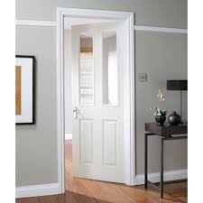 White Wood Internal Doors With Glass