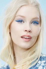 blue makeup eyeshadow eyeliner lipstick