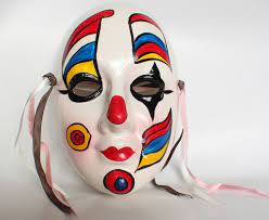 Ceramic Mask Clown Wall Hanging