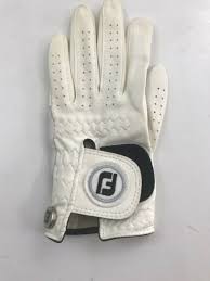 Footjoy Womens Golf Glove Leather Weather Sof White Yellow Left Hand Small Ls